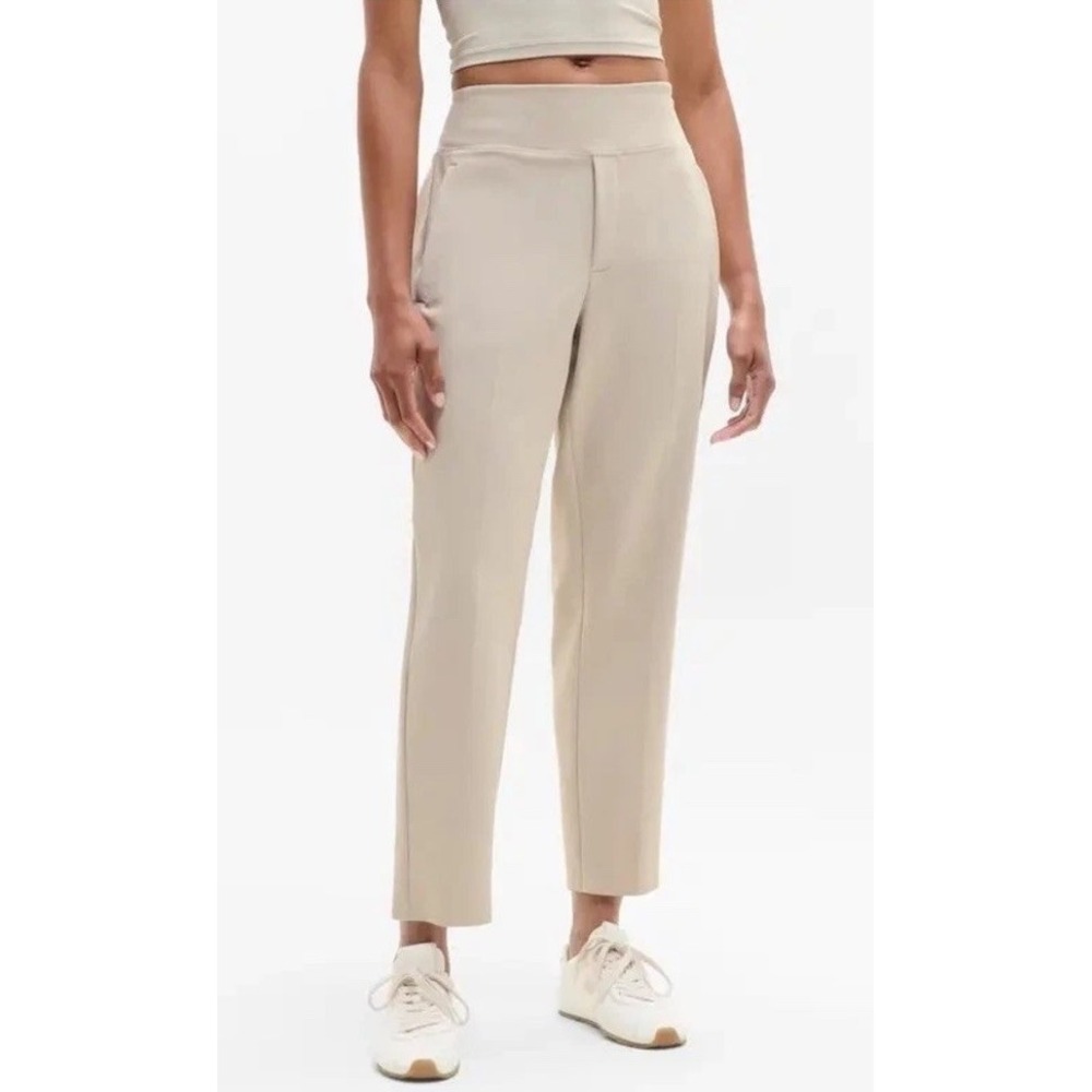 Athleta Endless High Rise Pant Abalone Beige - Size 10 Pull On 533636 NEW